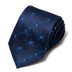 Formal Men’s Necktie // Indigo X-Point Weave