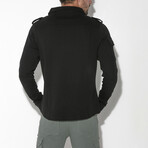 Cargo Zip Overshirt // Black (S)