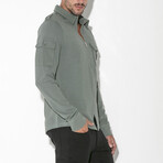 Cargo Zip Overshirt // Khaki (S)