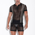 Openwork Polo // Black (S)