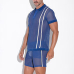 Openwork Polo // Steel Blue (S)