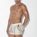 Crochet Mini Short // Off-White (S)