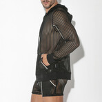 Crochet Hoody // Black (S)