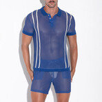 Openwork Polo // Steel Blue (S)
