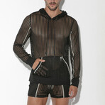 Crochet Hoody // Black (S)