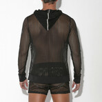 Crochet Hoody // Black (S)