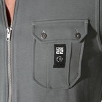 Cargo Zip Overshirt // Khaki (S)