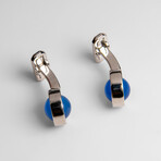 Genuine Cat's Eye Synthetic Sapphire Cufflink