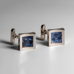 Genuine Sodalite Cufflink // 18. 7 g // v.2