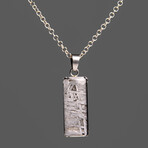 Genuine Muonionalusta Meteorite Pendant with 18" Sterling Silver Chain