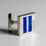 Genuine Lapis with Mother of Pearl Cufflink