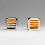 Genuine Tigers Eye Cufflink // 18.7 g // v.1