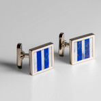 Genuine Lapis with Mother of Pearl Cufflink