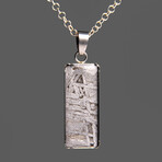Genuine Muonionalusta Meteorite Pendant with 18" Sterling Silver Chain
