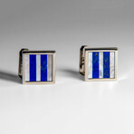 Genuine Lapis with Mother of Pearl Cufflink