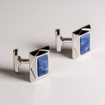 Genuine Sodalite Cufflink // 18. 7 g // v.1