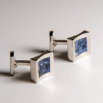 Genuine Sodalite Cufflink // 18. 7 g // v.2