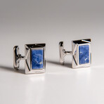 Genuine Sodalite Cufflink // 18. 7 g // v.1
