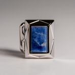 Genuine Sodalite Cufflink // 18. 7 g // v.1