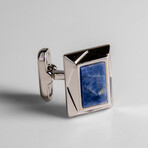 Genuine Sodalite Cufflink // 18. 7 g // v.1