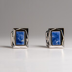 Genuine Sodalite Cufflink // 18. 7 g // v.1