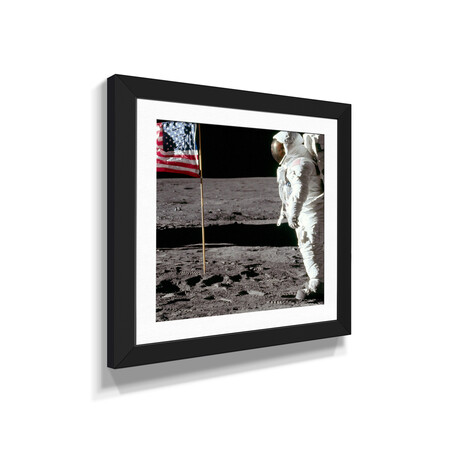 Neil Armstrong Placing American Flag on the Moon by NASA (16"H x 16"W x 1"D)