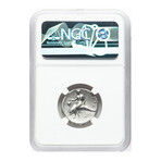 Gorgeous Greek Silver Coin, 302-280 BC // Horse Rider & Dolphin