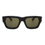 Gucci // Men's // GG1668S 003 Square Sunglasses // Black Red Green + Green Lenses