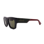 Gucci // Men's // GG1668S 003 Square Sunglasses // Black Red Green + Green Lenses