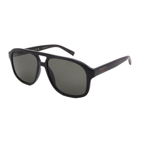Unisex  // GUCCIGG1856S 001 Aviator Sunglasses // Black  + Gray Lenses