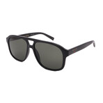 GUCCI // Men's // GG1856S 001 Aviator Sunglasses // Black + Gray