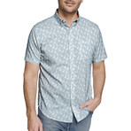Pelicans Print Short-Sleeve Button-Up // Gray (S)