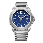 Bulgari Octo Roma Blue Clous De Paris Automatic // 103739 // Pre-Owned