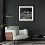 Neil Armstrong Placing American Flag on the Moon by NASA (16"H x 16"W x 1"D)