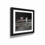 Neil Armstrong Placing American Flag on the Moon by NASA (16"H x 16"W x 1"D)