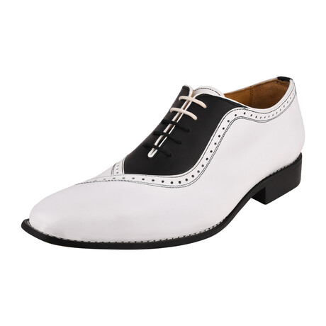 Debonair // Leather Oxfords // Black + White (UK: 7)