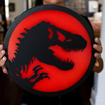 Jurassic Park // T-Rex Logo LED Wall Light Sign