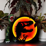 Jurassic Park // T-Rex Logo LED Wall Light Sign