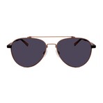 Shinola // Men's // SH2101S 784 Pilot Sunglasses // Copper Matte Black + Grey Lenses
