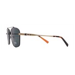 Shinola // Men's // Pilot SH2100S 072 Sunglasses // Matte Black Gold + Green