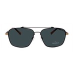 Shinola // Men's // Pilot SH2100S 072 Sunglasses // Matte Black Gold + Green