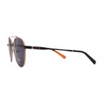 Shinola // Men's // SH2101S 784 Pilot Sunglasses // Copper Matte Black + Grey Lenses
