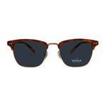 Shinola // Men's // Sh2300S 243 Pilot Sunglasses // Light Havana Gold + Green Lenses