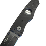 3.5" Tanto Folding Knife // Flatline Black Grip // Black Smooth Blade