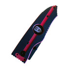 3.5" Tanto Folding Knife // Thin Red Line Grip // Black Smooth Blade