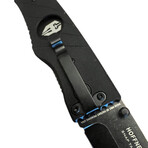 3.5" Tanto Folding Knife // Flatline Black Grip // Black Smooth Blade