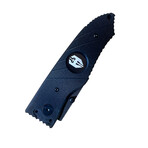 3.5" Tanto Folding Knife // Flatline Black Grip // Black Smooth Blade