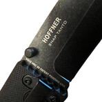 3.5" Tanto Folding Knife // Flatline Black Grip // Black Smooth Blade