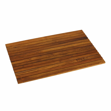 Bare Decor Cosi String Spa Shower Mat in Solid Teak Wood Oiled Finish // 31.5" x 20"