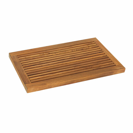 Bare Decor Dasha Spa Bath or Doormat in Solid Teak Wood Oiled Finish // 31.5" x 17.75"